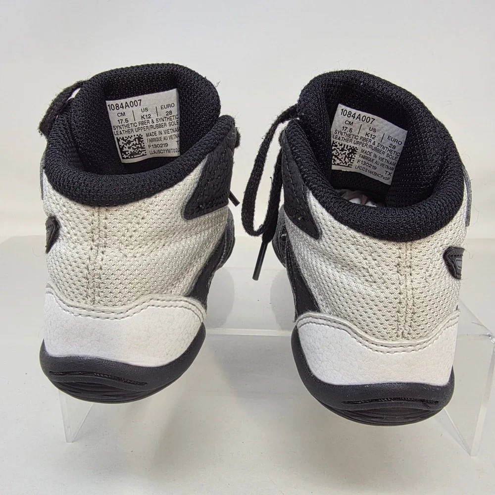 Asics Matflex 6 Wrestling Shoes Kids Size K12 Black White Silver 1084A007 Exc